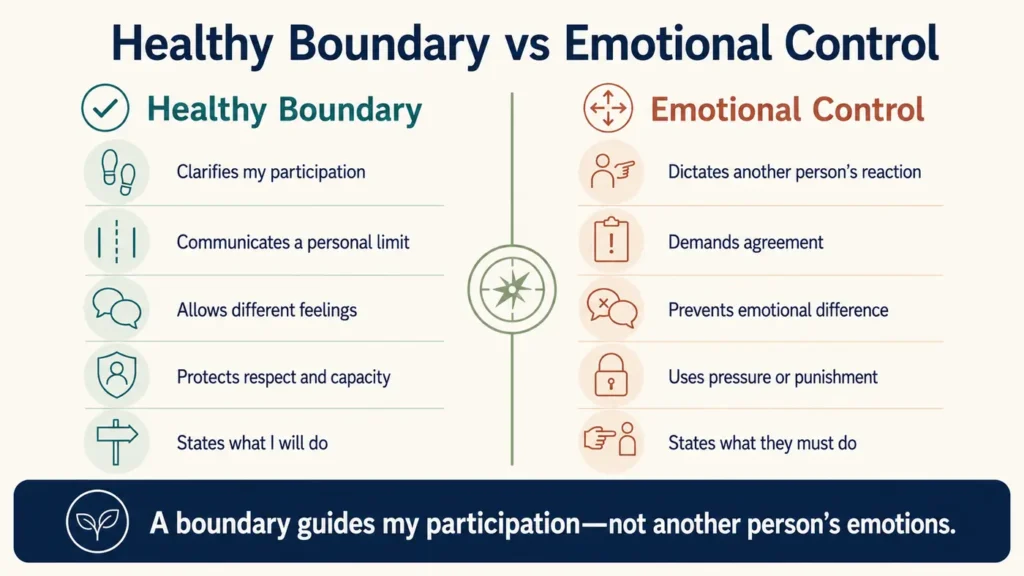 Healthy boundaries vs. emotional control, explaining why I feel guilty saying no.