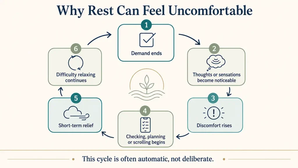 Why rest feels like an uncomfortable cycle, explaining why can’t I relax