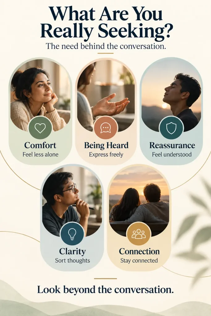Emotional needs behind talking to AI when feeling lonely