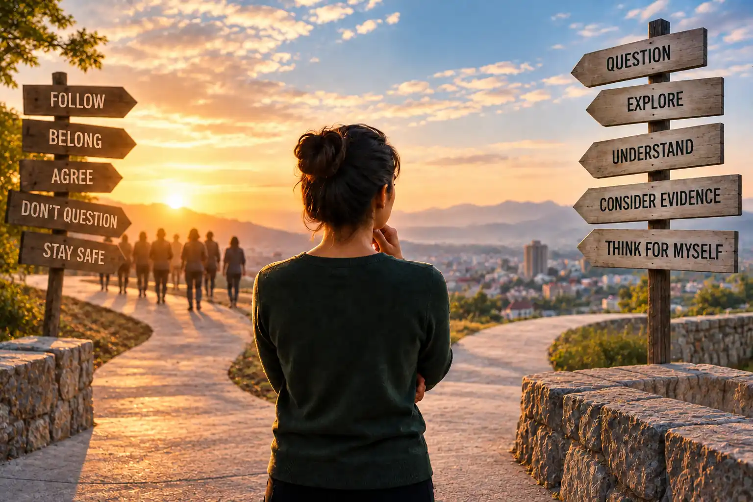 Andhbhakti psychology and the choice between following and questioning