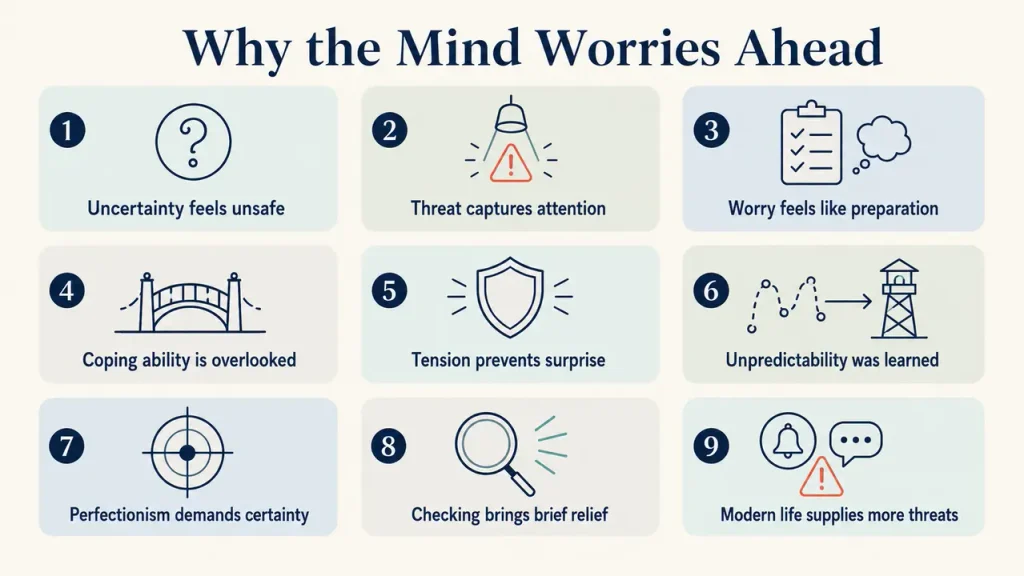 Nine psychological reasons people worry about things that haven not happened